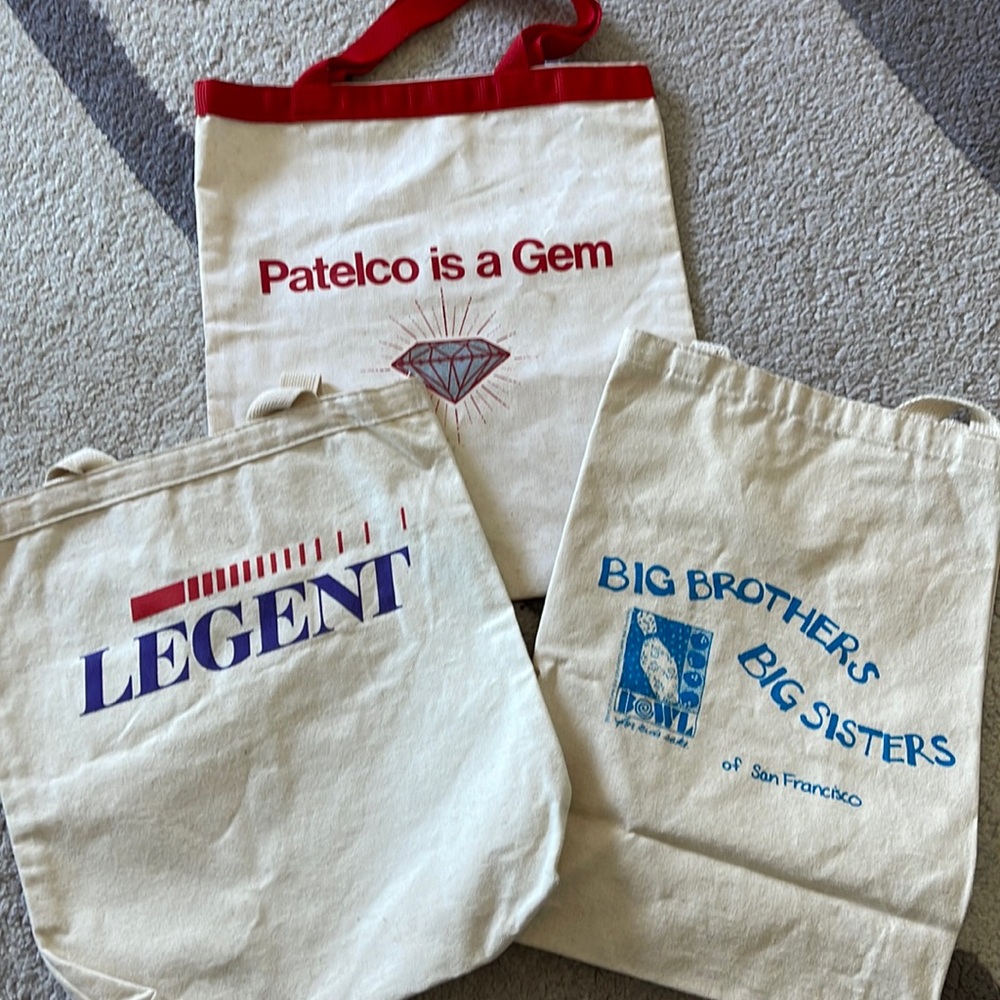 3 canvas bags